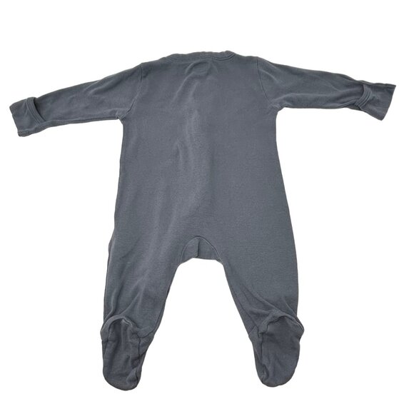 Baby Boy's 3 Sleepers - Grey, Grey & White and Blue w/ Stripes - Size 0-3 Month‎ - Picture 7 of 9